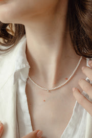 High Quality Pearl with Diamond Necklace