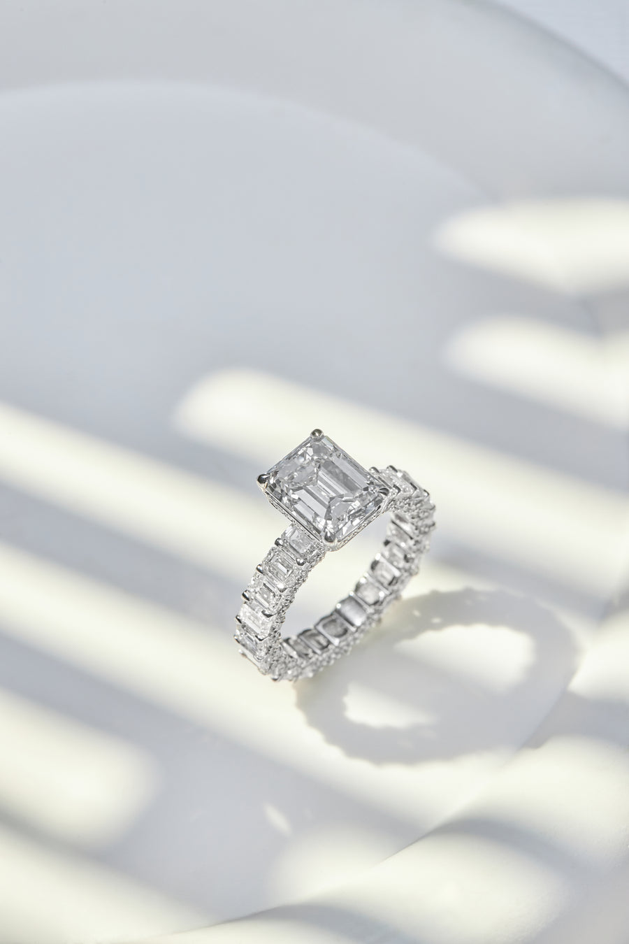 The Emerald-Cut Pavé Ring