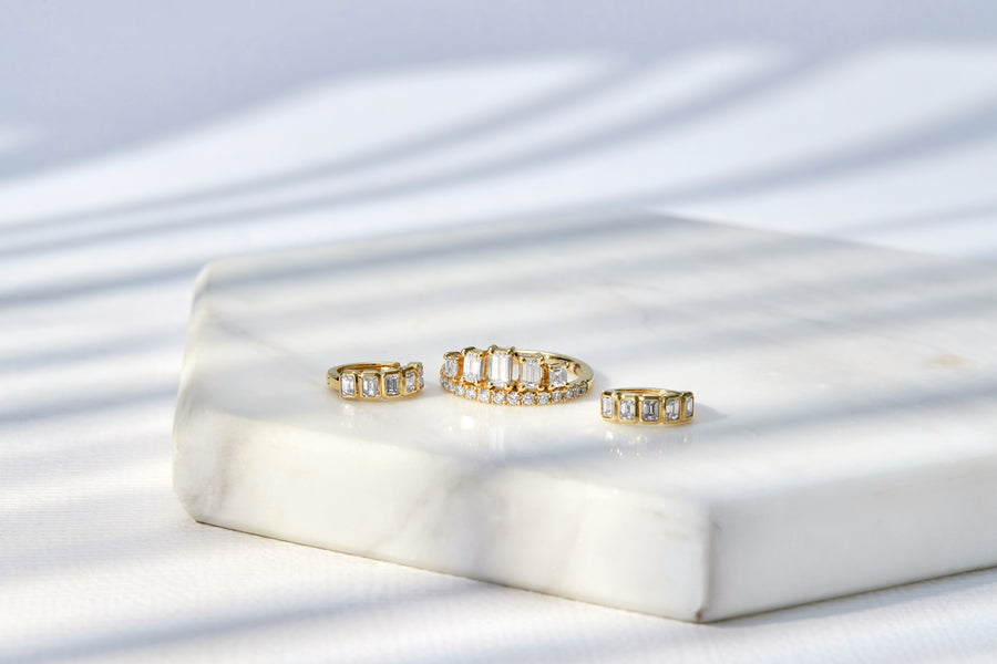 The Emerald-Cut Diamond Crown Band