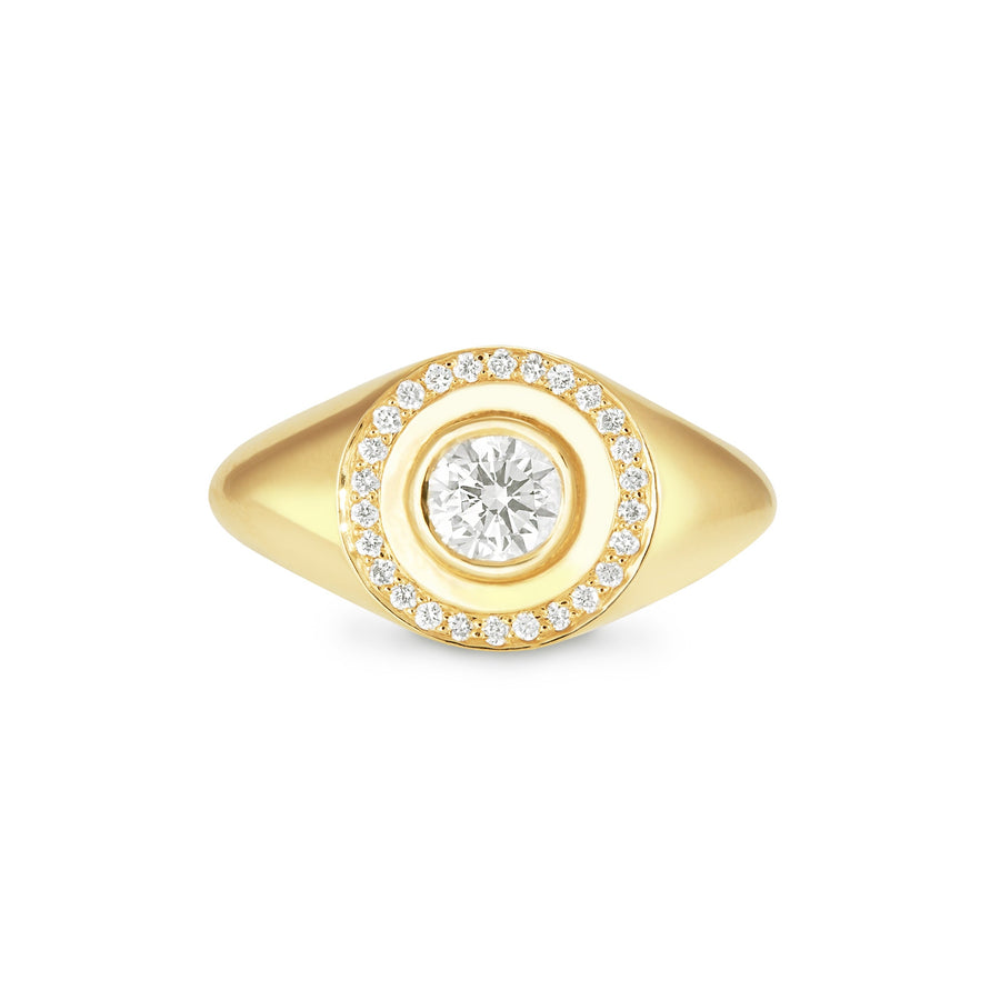 0.30ct 18k Gold Diamond Stamp Ring