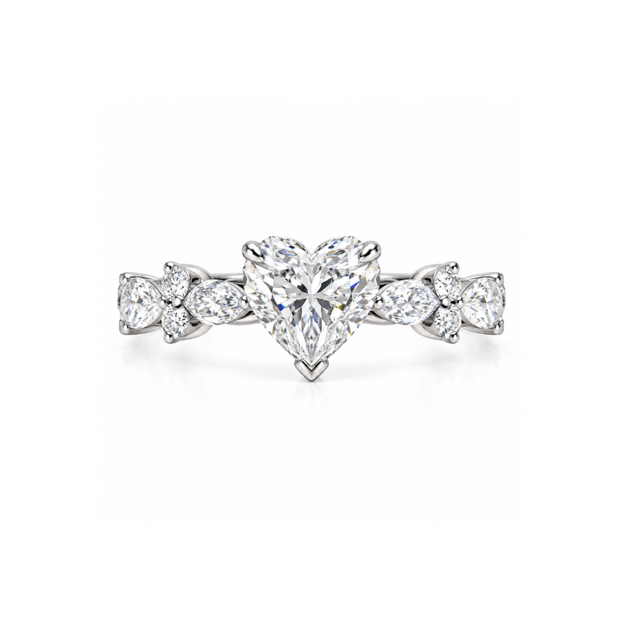 Amora 1ct Heart Diamond Ring