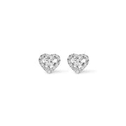 The Heart Halo Diamond Studs