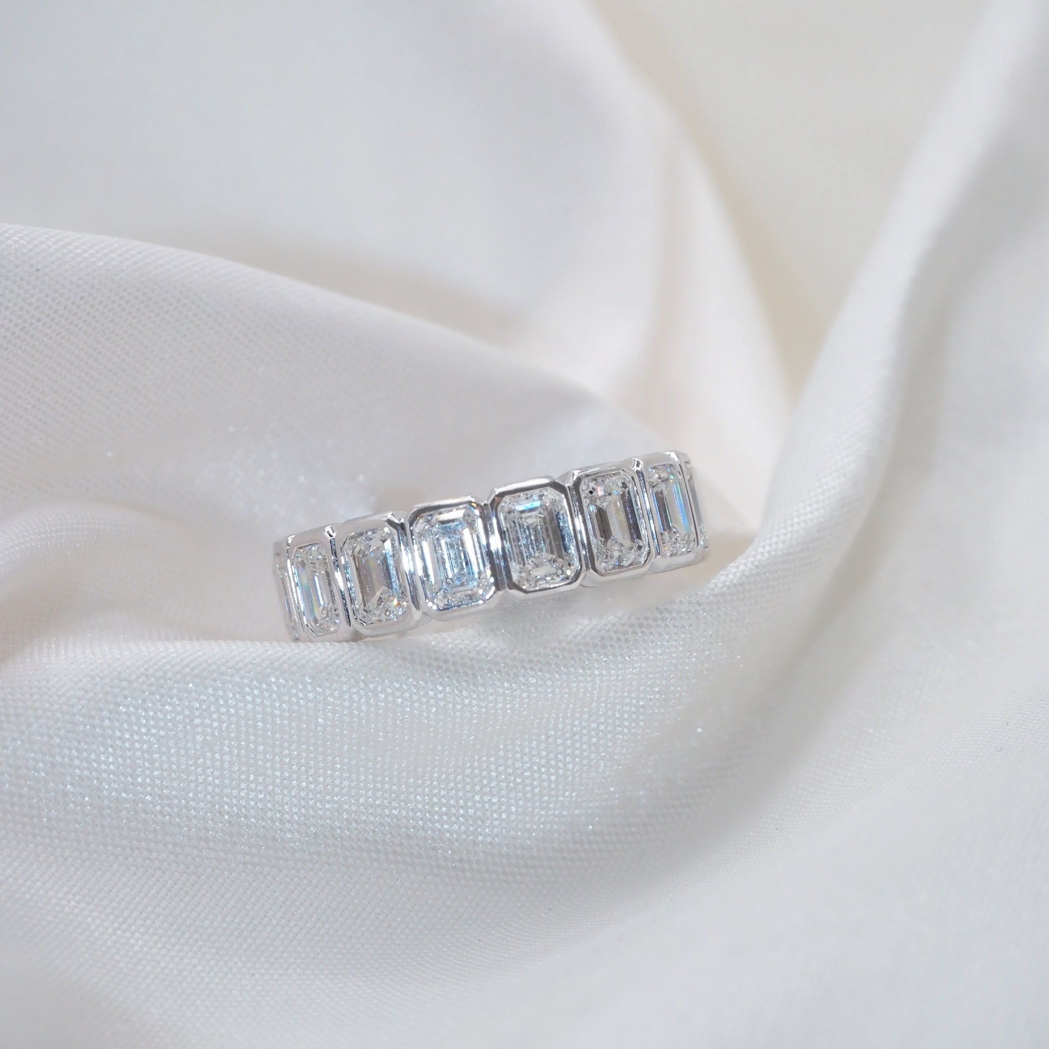 The Emerald-Cut Diamond Band Ring