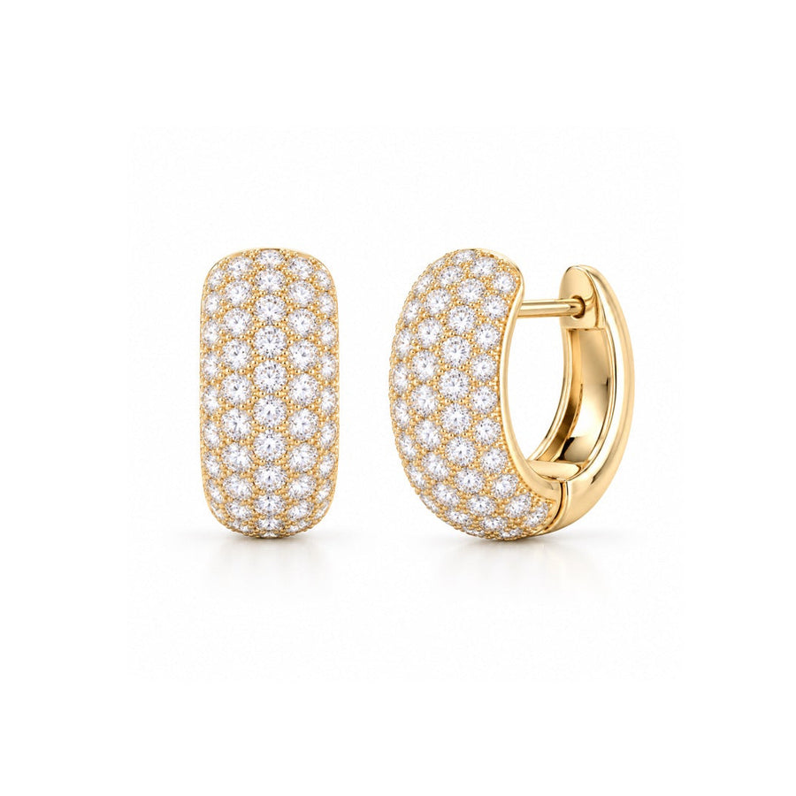 The Bold Pavé Diamond Dome Hoops