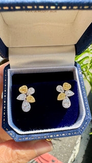 Aurelia Fancy Yellow Diamond Floral Earrings