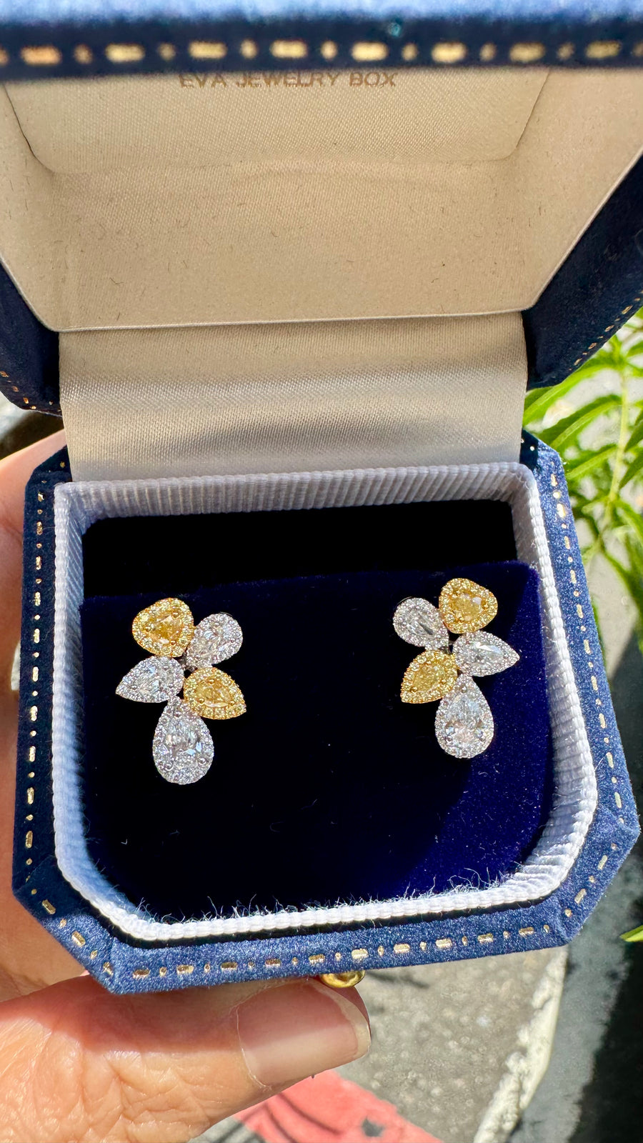 Aurelia Fancy Yellow Diamond Floral Earrings
