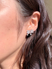 The Blossoming Floral Diamond Drop Earrings
