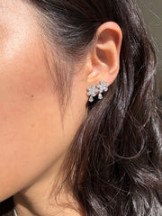 The Blossoming Floral Diamond Drop Earrings
