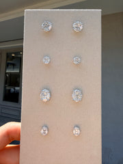 The Round illusion diamond earrings