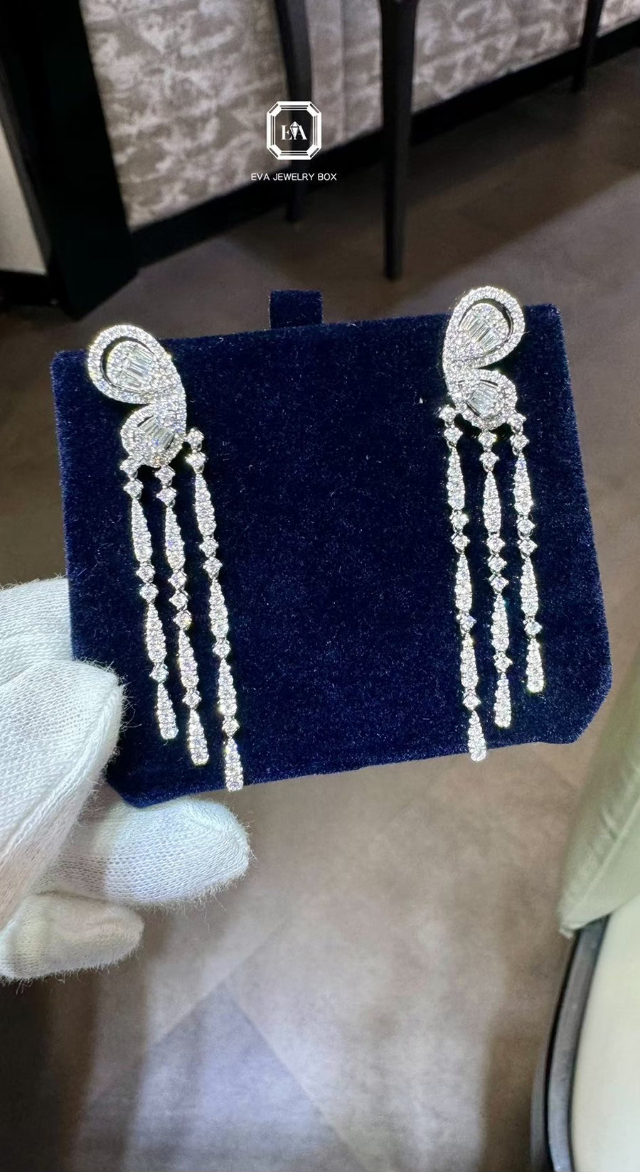 Butterfly tassel Diamond Earring