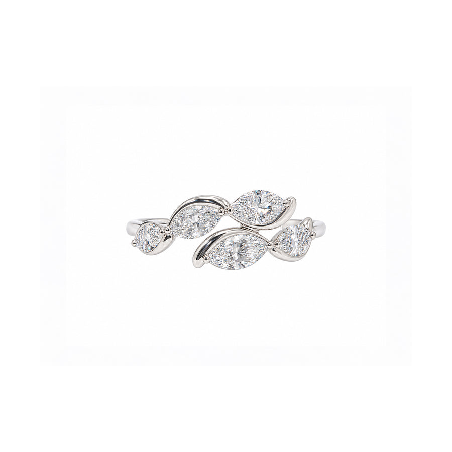 Marquise Leaf Diamond Ring