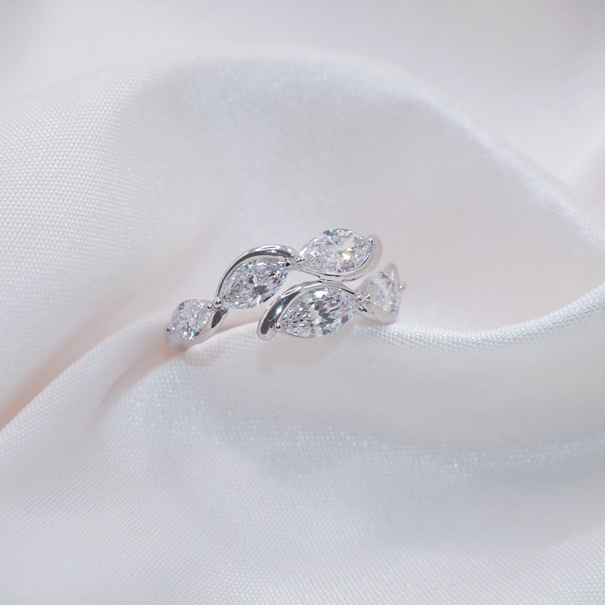 Marquise Leaf Diamond Ring