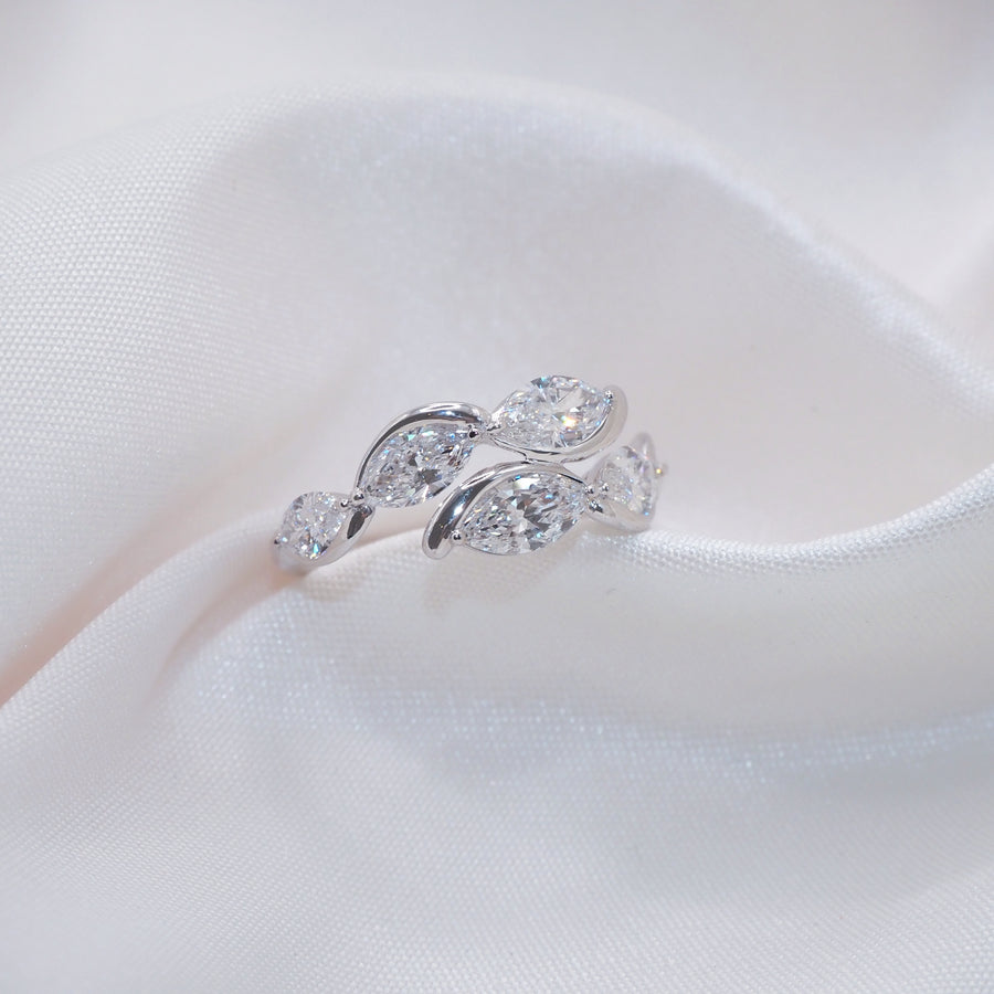 Marquise Leaf Diamond Ring