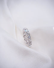 18K Old Mine Cut Diamond Eternity Ring