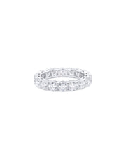 18K Old Mine Cut Diamond Eternity Ring