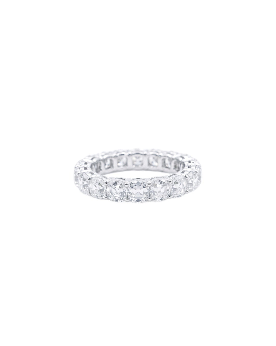 18K Old Mine Cut Diamond Eternity Ring