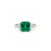 The Afghan Emerald Three-Stone Ring