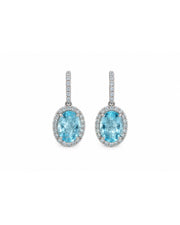 The Aquamarine Diamond Drop Earrings