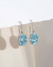 The Aquamarine Diamond Drop Earrings