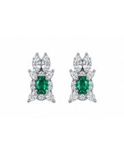 The Emerald Bloom Diamond Studs