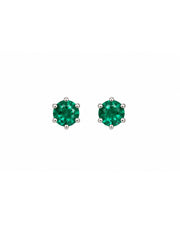 The Green Round Solitaire Studs