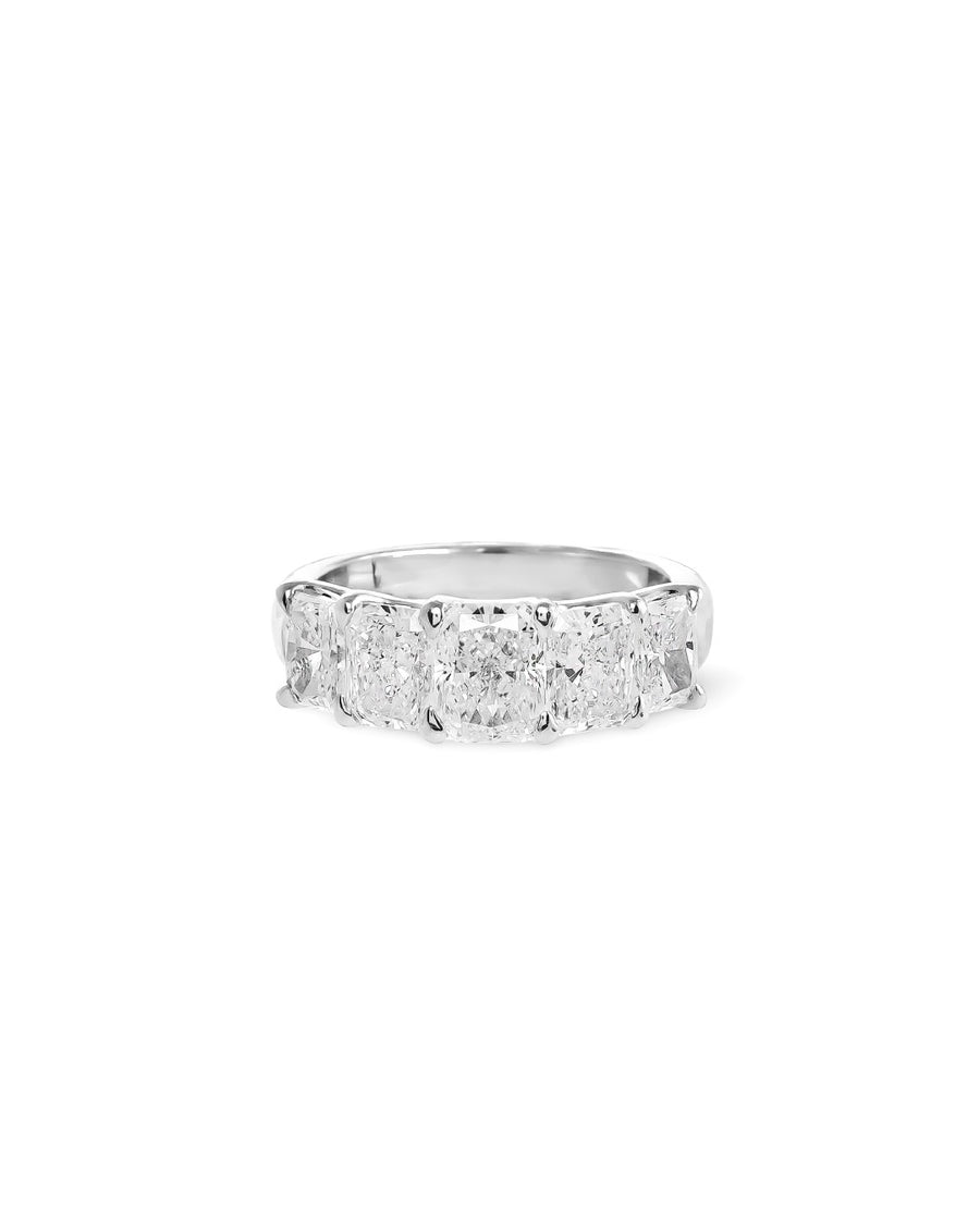 GIA Radiant-Cut Diamond Five-Stone Band