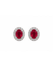 The Red Oval Halo Studs
