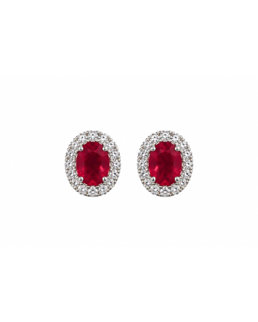 The Red Oval Halo Studs