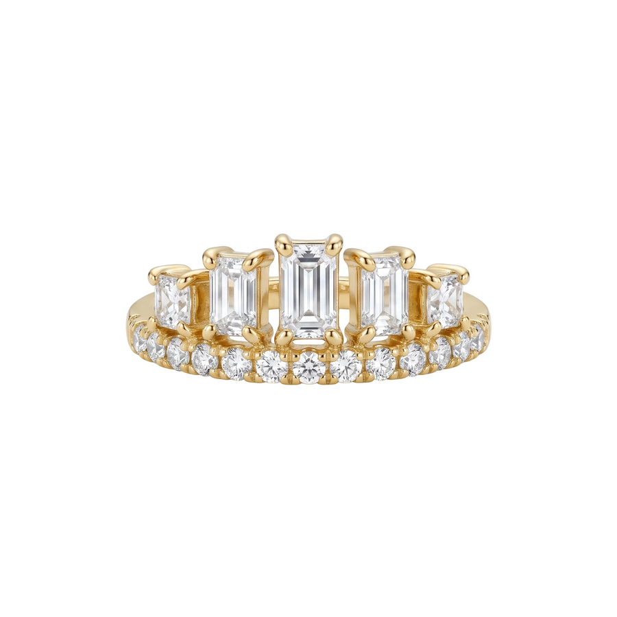 The Emerald-Cut Diamond Crown Band