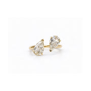 Toi et Moi Step Cut Champagne Diamond Ring