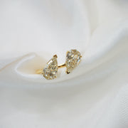 Toi et Moi Step Cut Champagne Diamond Ring