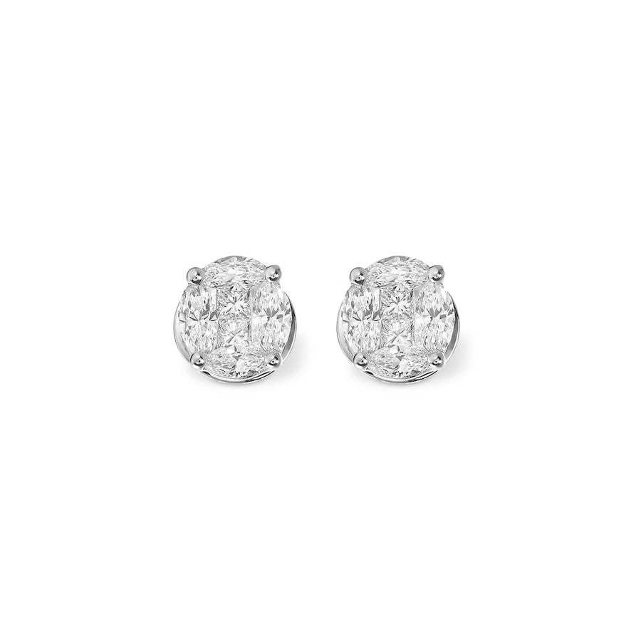 The Oval Illusion Diamond Earrings