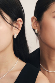 The Bold Pavé Diamond Dome Hoops