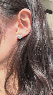 The Heart Halo Diamond Studs
