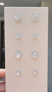 The Round illusion diamond earrings