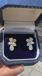 Aurelia Fancy Yellow Diamond Floral Earrings