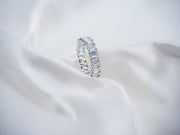 The Emerald-Cut "Ice Cube" Eternity Band